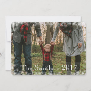 Editable Let it Snow Snowflake Holiday Foto Card Feiertagskarte