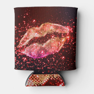 Editable Lip Illustration: Einfaches Grafikdesign Dosenkühler