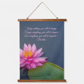Editable Lotus Judge Nothing vergeben alles Wandteppich Mit Holzrahmen