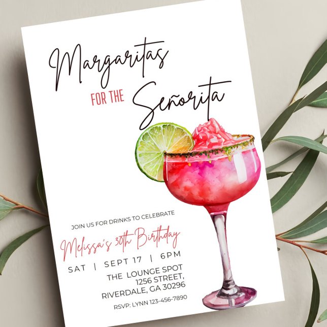 Editable Margarita Birthday Einladung, Margaritas Einladung (Von Creator hochgeladen)