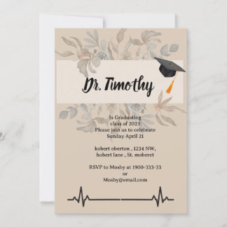 Editable Medical Student Graduation Invitations Einladung