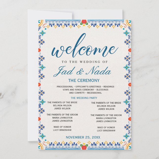 Editable Mexican Wedding Einladung (Vorderseite)