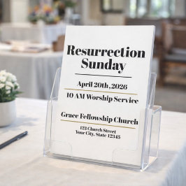 Editable Minimal Easter Church  Flyer