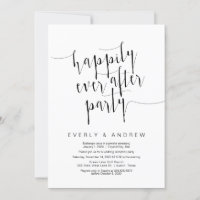 Editable moderne Schwarze Schrift, Hochzeitsfeier