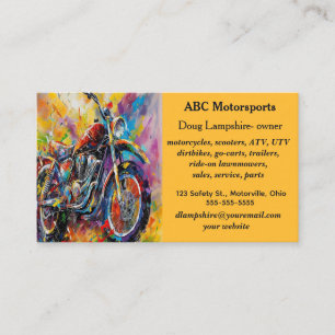 Editable Motorsport ATV Motorradfahrzeuge Visitenkarte