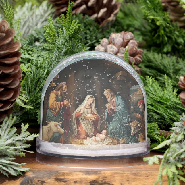 Editable Nativity and Year Schneekugeln (Winter)