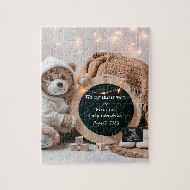 Editable neutral pregnancy announcement  (Vertikal)