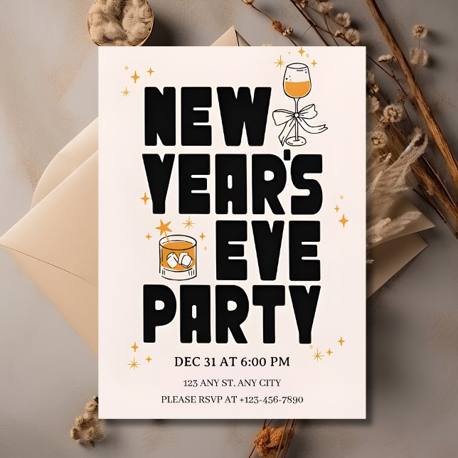 Editable New Year Party Invitation 2026 Einladung (Editable New Year Party Invitation 2026
)