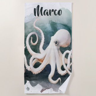 Editable Octopus Strandtuch