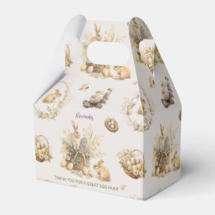 Editable Osterfest Bunny Egg Hunt Geschenkbeutel B Geschenkschachtel