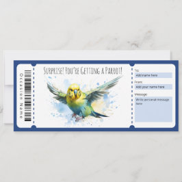 Editable Parrot Geschenkgutschein für Vogelliebhab Einladung