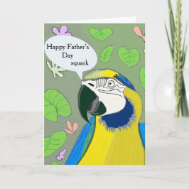Editable Parrot Vatertag Karte