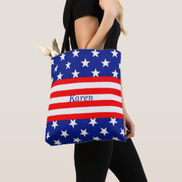 Editable Patriotic US Flagge Tasche