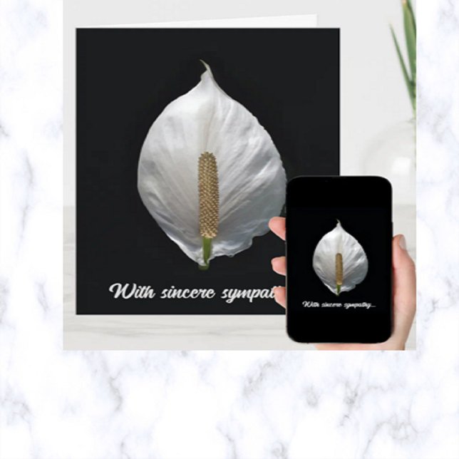 Editable Peace Lily Beileid Karte (Von Creator hochgeladen)