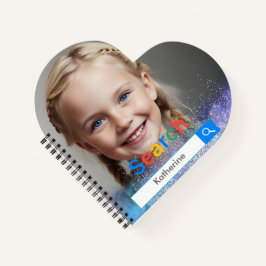 Editable Photo blue grey  glitter Google  Notizbuch