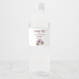 Editable Pink Dirt Bike Geburtstag