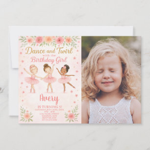 Editable Pink Pastel Dance Party for Girls Einladung