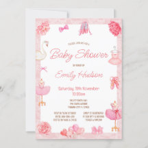 Editable Pink Tutu Ballerina Einladung