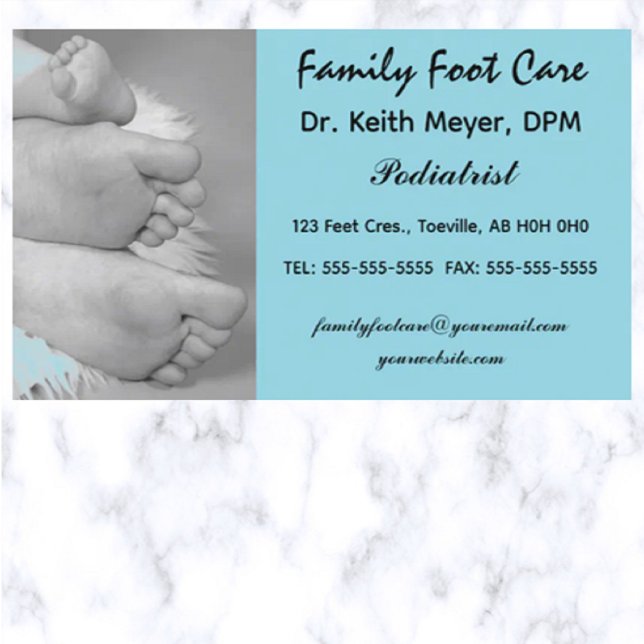Editable Podiatrist Foot Care Clinic Visitenkarte (Von Creator hochgeladen)