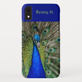 Editable Proud Peacock Blues and Grüntöne Case-Mate iPhone Hülle