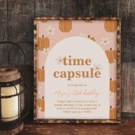 Editable Pumpkin Time Capsule Sign