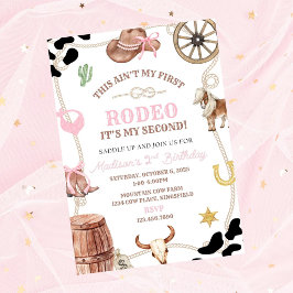 Editable Rodeo Birthday invitation-rodeo party-cow Einladung