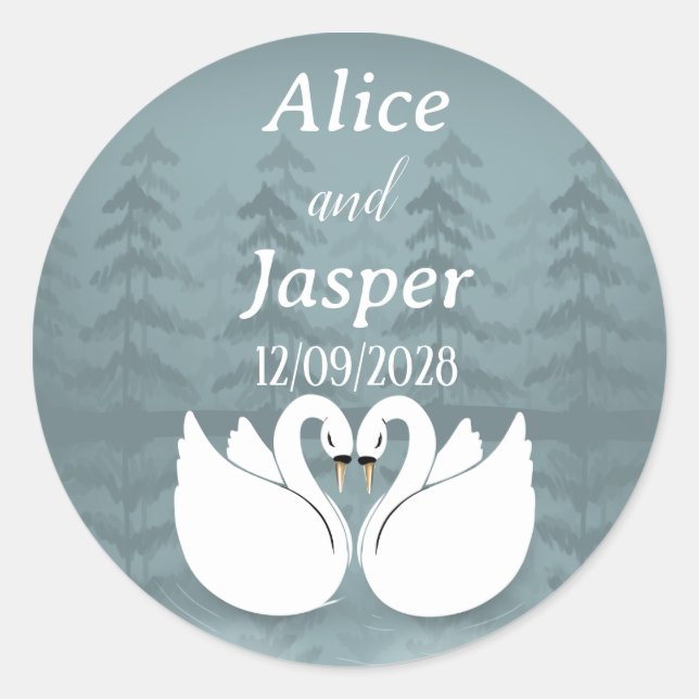 Editable Romantic and elegant wedding Sticker (Devant)