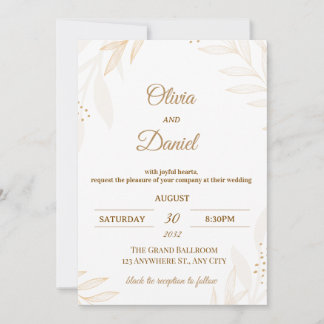 Editable Romantic Wedding Invitation  Einladung