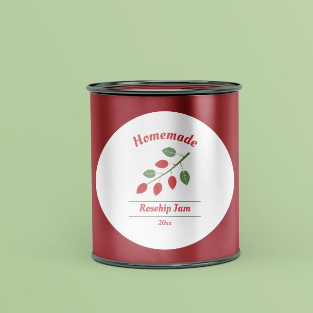 Editable Rosehip Jam Label Aufkleber (Rosehip Jam Label Sticker)