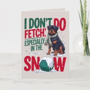 ÉDITABLE Rottweiler Funny Chien Carte de Noël