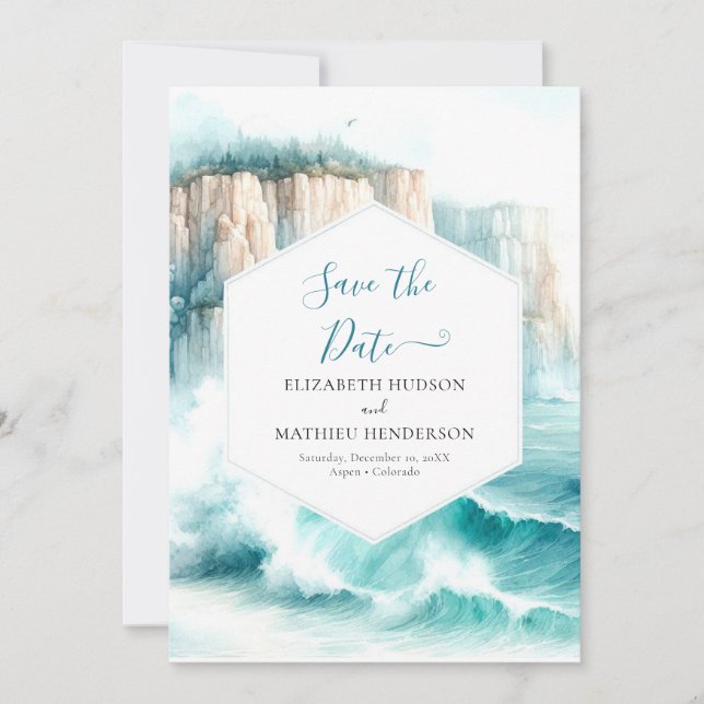 Editable Rustikale Schönheits-Hochzeit Save The Date (Vorderseite)