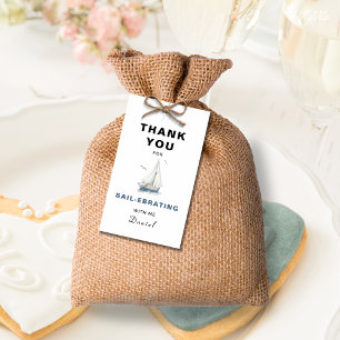 Editable Sailboat Nautical Favor Tag Geschenkanhänger