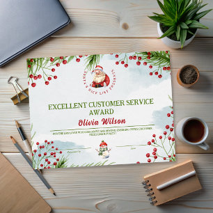 Editable Santa Christmas Awards für Mitarbeiter