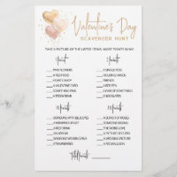 Editable Scavenger Hunt Valentine's Day Spiel