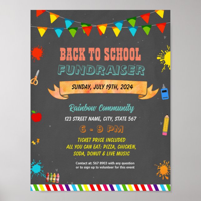 Editable School Open House Flyer Poster (Vorne)