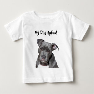 Editable schwarzes Pitbull Baby T-shirt