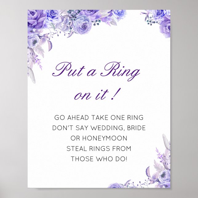 Editable Setzen Sie einen Ring auf das Brautparty  Poster (Vorne)