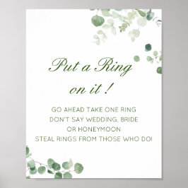 Editable Setzen Sie einen Ring auf das Brautparty  Poster