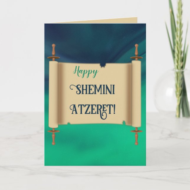 Editable Shemini Atzeret Karte (Vorderseite)