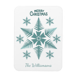 Editable Snowflake Christmas/Holiday Magnet