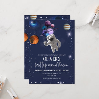 Editable Space Birthday Einladung