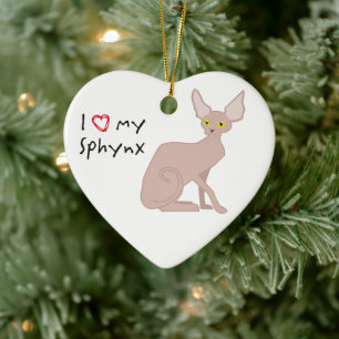 Editable Sphynx Weihnachtsschmuck