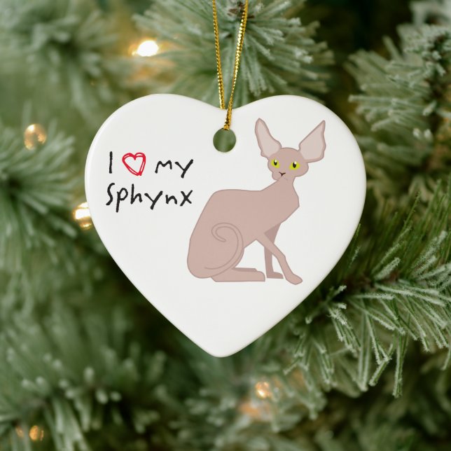 Editable Sphynx Weihnachtsschmuck (Baum)