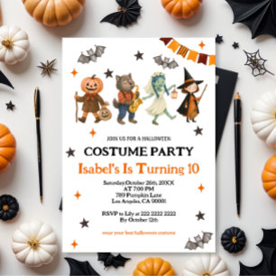 Editable Spooktacular Costume Party Halloween Einladung