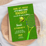 Editable Sports Party Einladung für Kinder<br><div class="desc">Erleben Sie Geburtstagsspass mit diesem energiegeladenen Game Set Match Tennis zum Geburtstag! Mit einem kühnen Tennisplatz, Schlägern und lebendigen Designelementen eignet sich dieses elegante Hotel ideal für Tennisfans, die mit einem Matchday-Party feiern möchten. Stellen Sie sich einfach Ihren Namen, Ihr Alter, Ihr Datum, Ihre Uhrzeit, Ihren Ort und Ihre UAWG...</div>