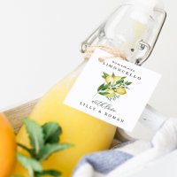 Editable Square Limoncello Flasche