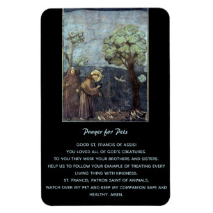 Editable St. Francis von Assisi Gebet für Haustier Magnet