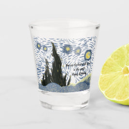 Editable Starry Night Glass Schnapsglas