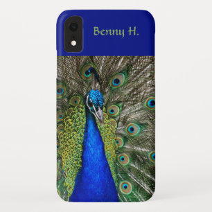 Editable stolze Pfau-Blues und Grüntöne Case-Mate iPhone Hülle