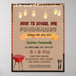Editable Summer Grillen potluck Flyer Poster